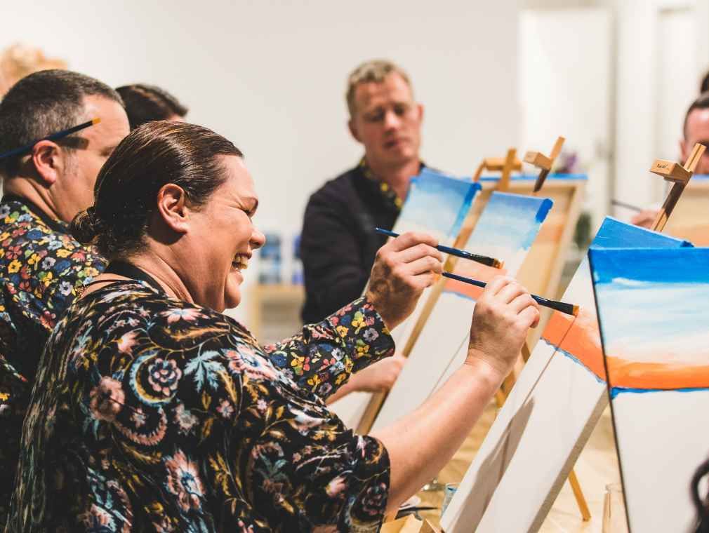 Book a sip and paint session with Pinot & Picasso